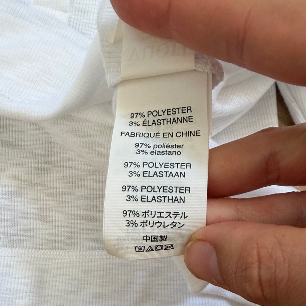 Vuori Cropped White Henley Pullover - Picture 6 of 7